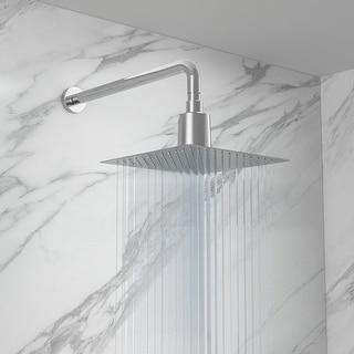 Lordear 10" Shower Head Top Mount Stainless Steel Adjustable Square ...